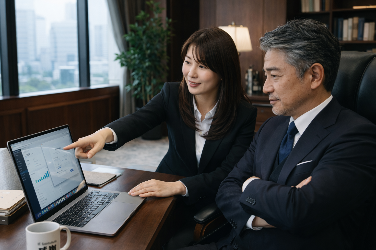 並んでサポートする様子